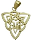 10 Karat Yellow Gold Fancy Celtic Knot Pendant with chain