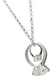 Big Bling Huge "Diamond" Engagement Ring Necklace Duo - Two Crystal Rings on 24" Chain