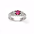 Sterling Silver Baby Ring with Pink CZ - Sizes: 1-4