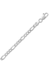 Sterling Silver 22 Inch Figaro Chain Necklace 3.5mm Wide With Lobster Clasp - JewelryWeb