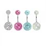 Swarovski Element Belly Ring Swarovski Element Crystal Stones Double Gem Belly Button Ring Banana Piercing Crystal + 1 Free Belly Retainer - Choose Your Color Swarovski Element Belly Ring Swarovski Element Crystal Stones Double Gem Belly Button Ring Banana Piercing Crystal + 1 Free Belly Retainer - Choose Your Color
