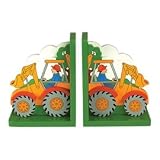 Review Lanka Kade  / Lanka Kade Children's Wooden Bookends Yellow Digger