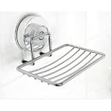 Soap Dish - Suction Cup Attached (Chrome) (3.1H x 10W x 7D)