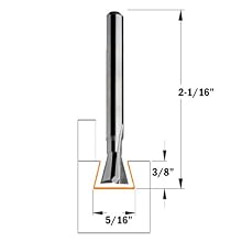 CMT 818.081.11 Dovetail Router Bit 1/4-Inch Shank, 5/16-Inch Cutting Diameter, 3/8-Inch Cutting Length, 8 Degree Cutting Angle For Leigh Jig