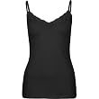 FULL TILT Womens Crochet Trim Cami - Black
