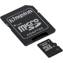 Professional Kingston MicroSDHC 4GB (4 Gigabyte) Card for Motorola VX8350 Phone with custom formatting and Standard SD Adapter. (SDHC Class 4 Certified)