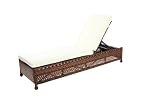 Wicker Patio Furniture Chaise Lounger with Cushions
