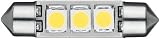 Goobay 30373 LED-Soffitte für 37mm Lampensockel mit 3 SMD LEDs Leuchtfarbe weiß