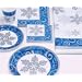 Christmas Blue Snowflake 54" x 108" Plastic Tablecloths