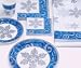 Christmas Blue Snowflake Paper Lunch Napkins 24ct.