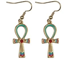 Ankh Earrings - Pewter - 1'' Height