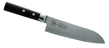 Kiwami Damascus Knife  Made in Japan  18 cm Blade  Santoku Chefs Knife
