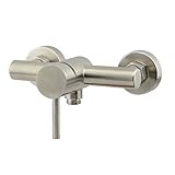 Rozinsanitary Contemporary Bathroom Tub Faucet Mixer Tap Nickle Brushed Single Handle Wall Mounted b