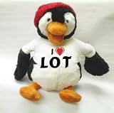 Chubbs Plush Penguin Toy with I Love Lot T-Shirt