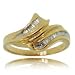 Women's Baguette Diamond Ring in White & Yellow Gold