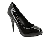PATENT PEEP TOE HEEL
