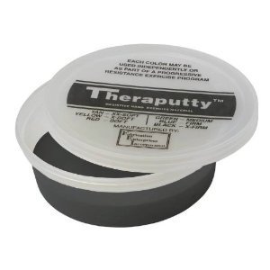 Fabrication Enterprises Cando Theraputty Exercise Putty Black X-Firm 4 Oz.