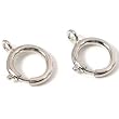 2 Nickel Plated Spring Ring Clasps Bracelet Watch 18mm