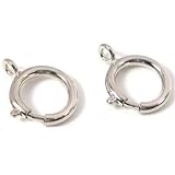 2 Nickel Plated Spring Ring Clasps Bracelet Watch 18mm