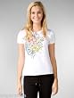 One Life 2 Live Tee Shirt Short Sleeve Foil/Rhinestones in White