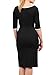 Miusol Women's Navy Style Contrast Short Sleeve Slim Bodycon Pencil Dress