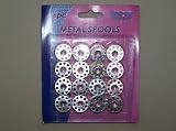 from tablecloths4u 15pc ASSORTED COLORS METAL BOBBINs REALS SEWING MACHINE