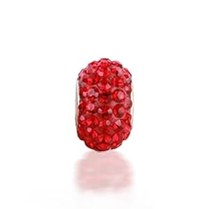Christmas Gifts Bling Jewelry Shamballa Inspired Red Swarovski Crystal Bead Fits Pandora