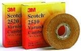 Scotch Electrical Insulating Varnished Cambric Tape 2510, 1 1/2 in x 36 yd (38 mm x 33 m)