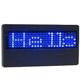 Programmable Scrolling Blue LED Name Tag with Build In Re-Chargeable Battery & AC Charger