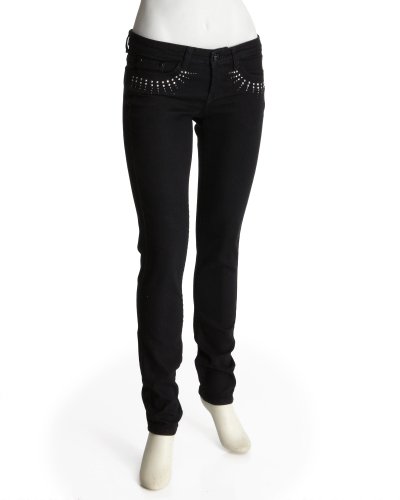 2b Black Skinny Raindrop Rhinestone Jean