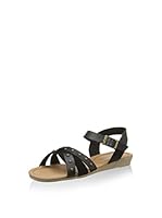Billowy Sandalias planas (Negro)