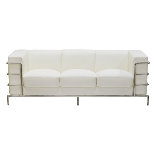 Citadel White Sofa by Diamond Sofa