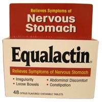 Equalactin Citrus Flavored Chewable Tablets for Irritable Bowels 48 ea
