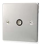 POLISHED CHROME TV SOCKET C434PCB