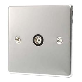 POLISHED CHROME TV SOCKET C434PCB