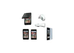 CrazyOnDigital Premium Essential Accessory Bundle for iPod Touch 2nd Generation: Black Leather