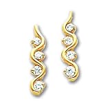 14k AA Diamond Journey Earring