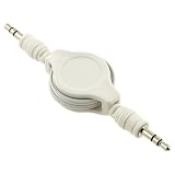 AUX Audio Cable 3.5MM White Jack For iPod/MP3/Zune/Car Audio