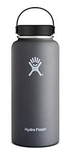 Hydro Flask 32 oz Vacuum Insulated Stainless Steel Water Bottle, Wide Mouth w/Flex Cap, Graphite