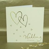 Pack of 6 Cream Luxury Wedding Invitations (New)
