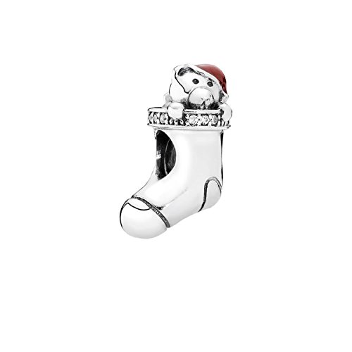 Pandora 791773CZ Christmas Stocking, Red Enamel & Clear CZ