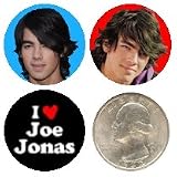 Joe Jonas (Jonas Brothers) Set of 3 Buttons/pins 1