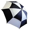 Wind Proof Dual Canopy Golf Umbrella (Black/Silver)