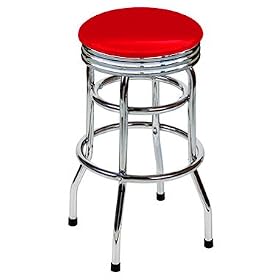 On The Edge Swivel Bar Stool - Red (No Art), Model# 801024 by On The Edge