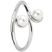 Sterling Silver 925 Synthetic Pearl Adjustable Toe Ring