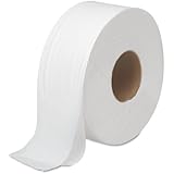 JRT Bath Tissue, Jumbo, 2-Ply, White, 1000 ft/Roll, 12 Rolls/Carton, Sold as 1 Carton, 12 Roll per Carton