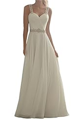 Natural   Waistline Crystals Crystal Spaghetti Strap 2015 Sweetheart Chiffon  Dress