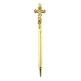 Gold Tone Crucifix Pen