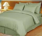 Sage/Mint Green Damask Stripe Down Alternative 4-pc Comforter Set, King/Cal ....