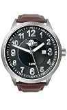 HydrOlix 3-Hand Brown Leather/Black Dial Unisex watch #XA00217